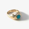 Gold and Turquoise evil eye signet ring © Shoshannah Frank