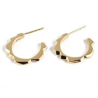 Gold Big Bend Hoop earrings© Shoshannah Frank